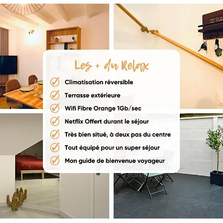 Appartement Le Relax - Maison Climatisée Avec Terrasse -