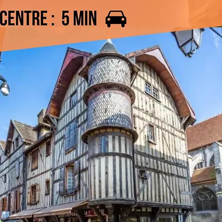 Le Relax - Maison Climatisee Avec Terrasse - Troyes